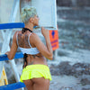 Sexy UV Yellow Micro Skirt