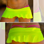 Sexy UV Yellow Micro Skirt