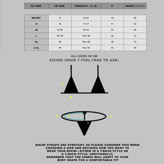 Luxury Black Micro Bikini Triangle Shape with Gold Rings