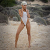 Sheer White One-Piece Swimsuit