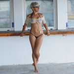 Crochet Off-Shoulder Bikini Top