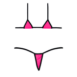Vivid Pink Micro Bikini Triangle Shape from Our Classic Collection